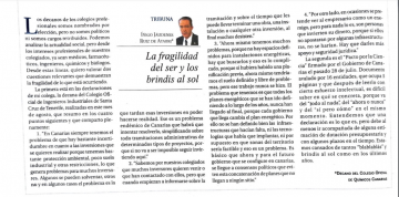 Artículo de opinión de Iñigo Jáudenes, decano del COQC, en Diario de Avisos.